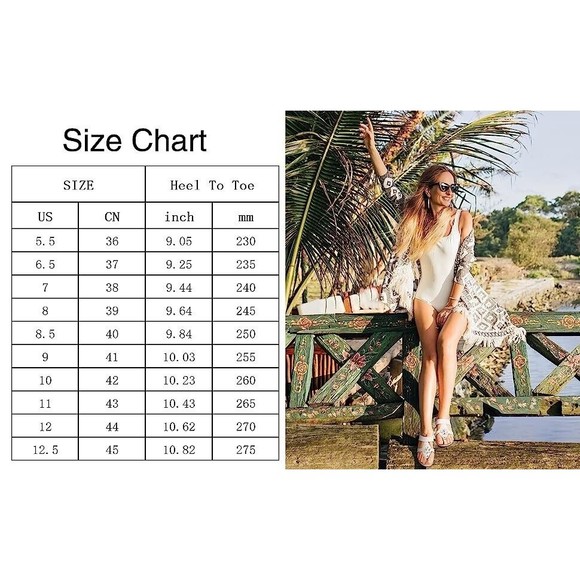 Orthotic Flip Flops for Women, Flat Feet with Arch support Casual Sandals 5.5 - Picture 6 of 11